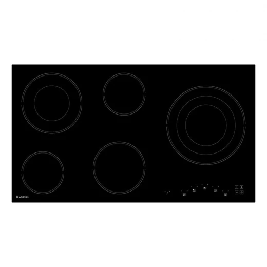 Ariston HR9020B Electric Cooktop, 90cm Black Ceramic 5 Burners with Child Lock and Residual Heat Indicators, Stylish Kitchen Appliance - ARISTON - Image 2